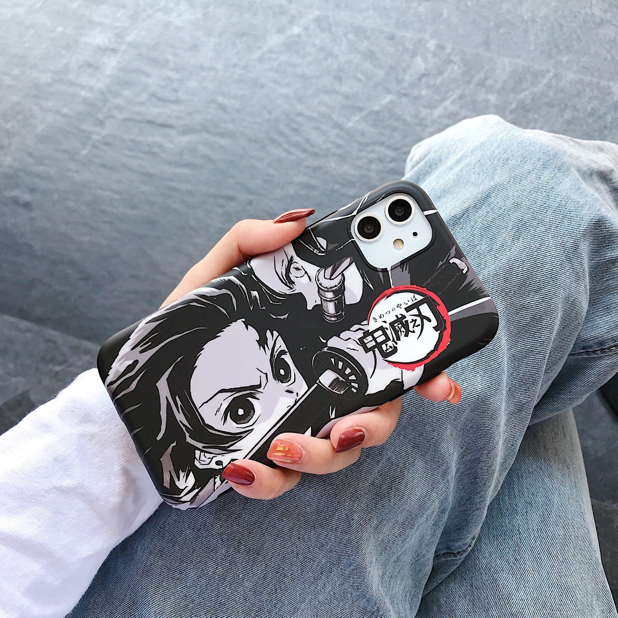 Get the cutest phone protection with our Demon Slayer anime phone case for iPhone 11, 12, 13, Pro, 7, 8 Plus, X, XR, XS Max. Show off your love for the series with this soft TPU cover featuring the iconic characters from Kimetsu No Yaiba. Shop now on our website!