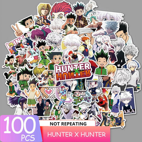 100pcs Anime Stickers Demon Slayer Hunter X Graffiti DIY Luggage Laptop Skateboard Phone Decal Sticker Toys