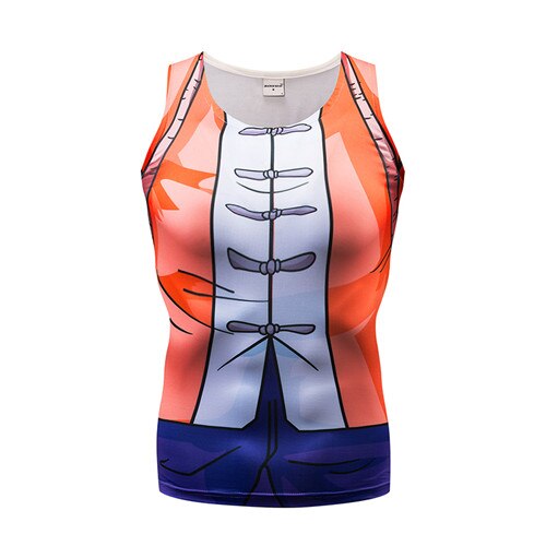 Bodybuilding 3D Printed Tank Tops Men Vest Compression Shirts Male Singlet Anime Tops&Tees Fitness Bodybuilding from Naruto and Dragon Ball Z, everything animee