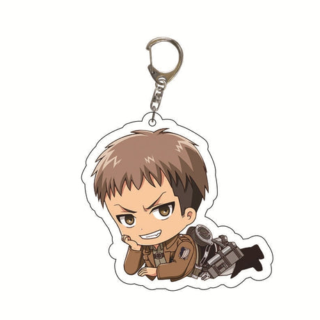 Anime Attack on Titan Q Version Acrylic Keychain Cartoon Printed Anime Figures Pendant Key Chain Cosplay Jewelry Friends Gift