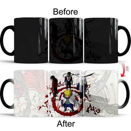 1Pcs New 350ml Anime Naruto Magic Color Changing Mugs Ceramic Coffee Milk Tea Cups Best Gift for Children Friends, everythinganimee