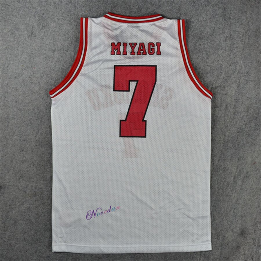 SLAM Cosplay Costume Shohoku Sakuragi Hanamichi School Basketball Jersey Tops T-Shirt Sportswear Uniform Slamdunk White, everythinganimee