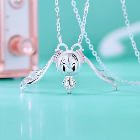 Vocaloid Miku Anime Hatsune Pendant Sterling Silver 925 Manga Role Action Figure Cosplay New Arrival Gift, everythinganimee