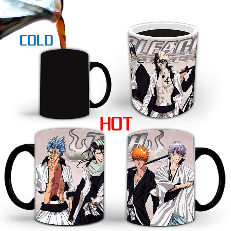 1Pcs New 350ml BLEACH Anime Color Change Mug Milk Coffee Tea Ceramics Cup Best Gift for Children Friends, everythinganimee