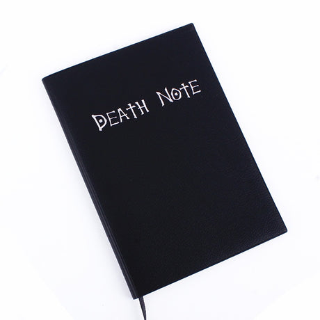 A5 Anime Death Note Notebook Set Leather Journal and Necklace Feather Pen Animation Art Writing Journal Death Note Notepad