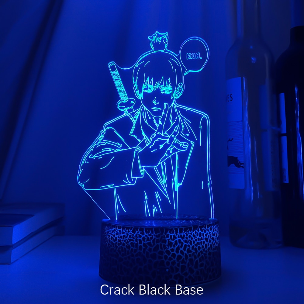 3d Led Night Lamp Anime Chainsaw Man Aki Hayakawa for Bedroom Decor Kids Birthday Gift Manga Chainsaw Man Led Light Bedside