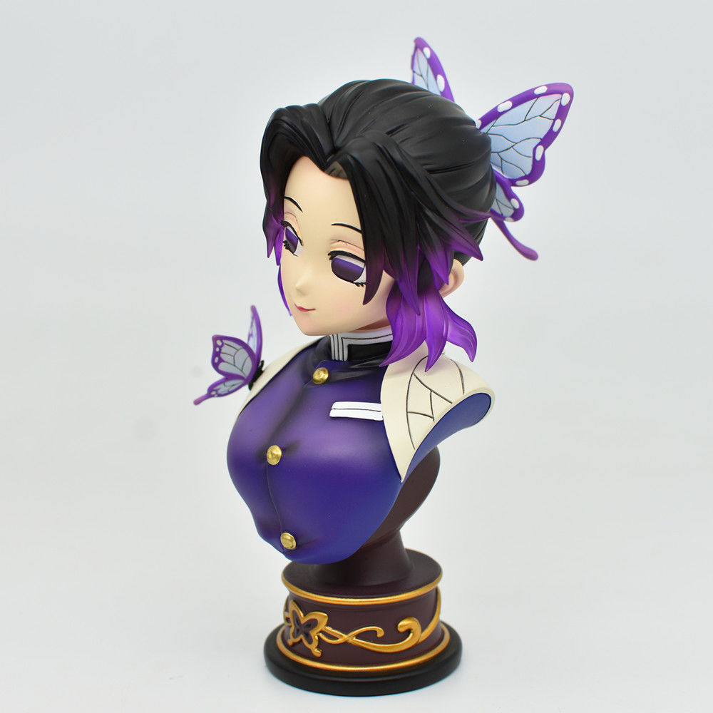 15cm Anime Figure Demon Slayer GK Bust Kimetsu No Yaiba Kochou Shinobu Bust Figure Toys for Kids Collectible Model PVC Doll, everythinganimee