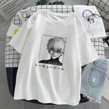 Oversized T-Shirt Men Women Cartoon Hot Japanese Anime Tokyo Ghoul Kaneki Ken Graphic Fashion Unisex Tshirt Summer Top female, everything animee