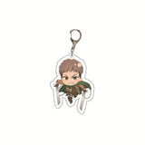 Anime Attack on Titan Q Version Acrylic Keychain Cartoon Printed Anime Figures Pendant Key Chain Cosplay Jewelry Friends Gift