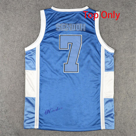 Anime SLAM Slamdunk Cosplay Ryonan School Uniform Basketball Team #7 Akira Sendoh Jersey Men Sportswear T Shirt Shorts Costume, everythinganimee