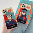 phone case featuring your favorite Jujutsu Kaisen characters, such as Yuji Itadori, Fushiguro Megumi on it. The case is compatible with iPhone 14, 13, 12, 11 Pro, X, Xs Max and XR.