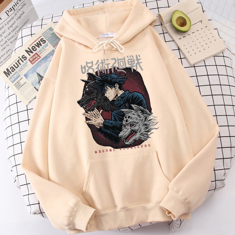 Men's Hoodies Japanese Anime Jujutsu Kaisen Hoodie Yuji Itadori Cartoon Sweatshirts Tops Kawaii Gojo Satoru Graphic Streetwea, everything animee