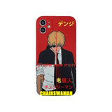 Luxury Chainsaw Man Silicone Phone Case For IPhone 14 13 12 11 ProMax XS X XR Thin Shockproof Camera Protective Soft Back Covers