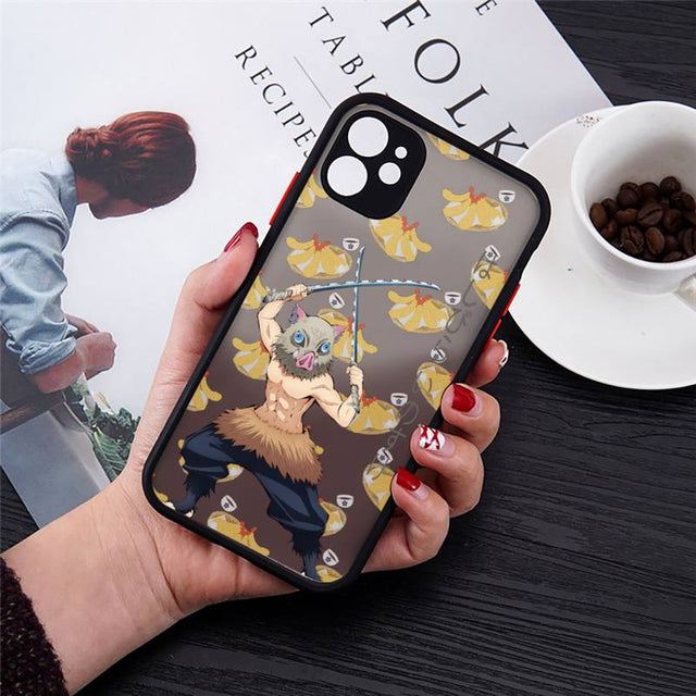 Get the cutest phone protection with our Demon Slayer anime phone case for iPhone 11, 12, 13, Pro, 7, 8 Plus, X, XR, XS Max. Show off your love for the series with this soft TPU cover featuring the iconic characters from Kimetsu No Yaiba. Shop now on our website!