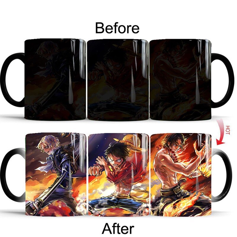 One piece color changing mugs