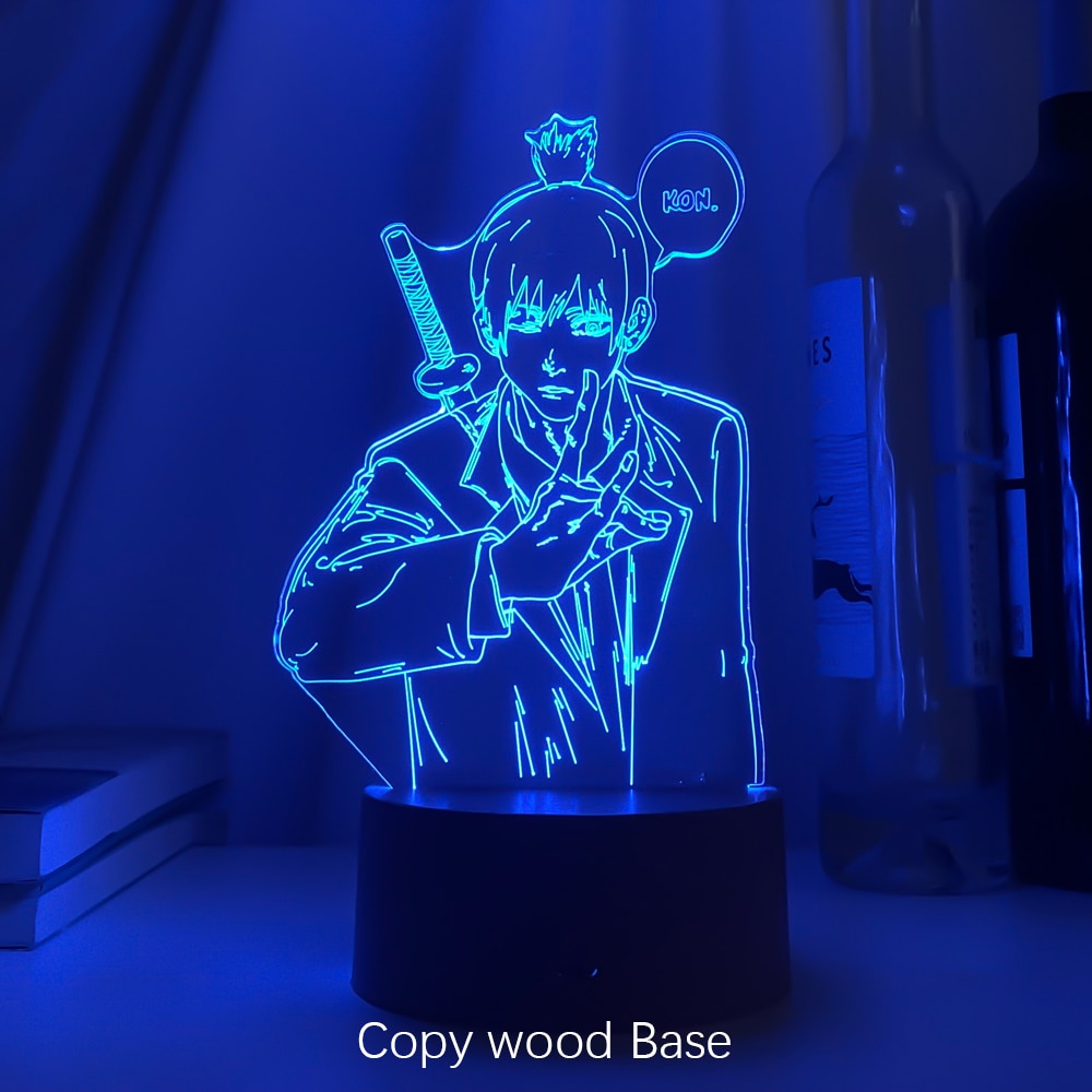 3d Led Night Lamp Anime Chainsaw Man Aki Hayakawa for Bedroom Decor Kids Birthday Gift Manga Chainsaw Man Led Light Bedside