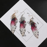 New Demon Slayer Butterfly Wing Earrings Kimetsu no Yaiba Kochou Shinobu Earring Ear Clip Anime Cosplay Props Women Girl Jewelry, everythinganimee