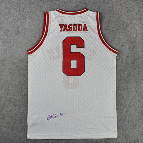 SLAM Cosplay Costume Shohoku Sakuragi Hanamichi School Basketball Jersey Tops T-Shirt Sportswear Uniform Slamdunk White, everythinganimee