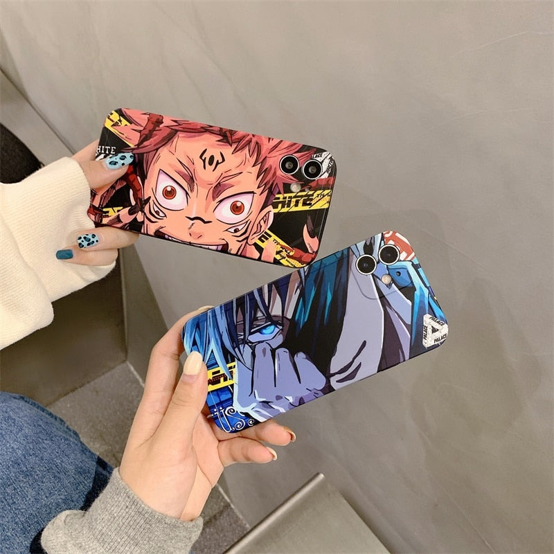 Anime Jujutsu Kaisen Yuji Itadori Fushiguro Megumi Phone Case For IPhone 14 13 12 11 Pro X Xs Max XR Silicone Soft Cover, everything animee