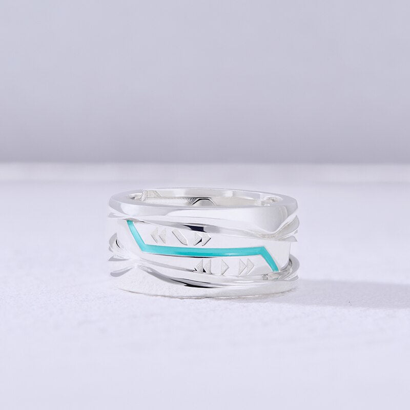 Hatsune Miku Anime Ring for Men/women 925 sterling silver Manga Role Action Figure Cosplay Vocaloid New Trendy Gift, everythinganimee