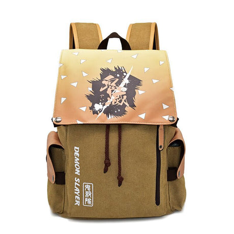 Demon Slayer Kimetsu No Yaiba Anime Backpack Canvas Bag Tomioka Giyuu High Capacity School Bags Mochila Feminina Notebook Bags