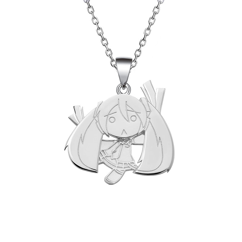 Vocaloid Miku Anime Hatsune Pendant Sterling Silver 925 Manga Role Action Figure Cosplay New Arrival Gift, everythinganimee