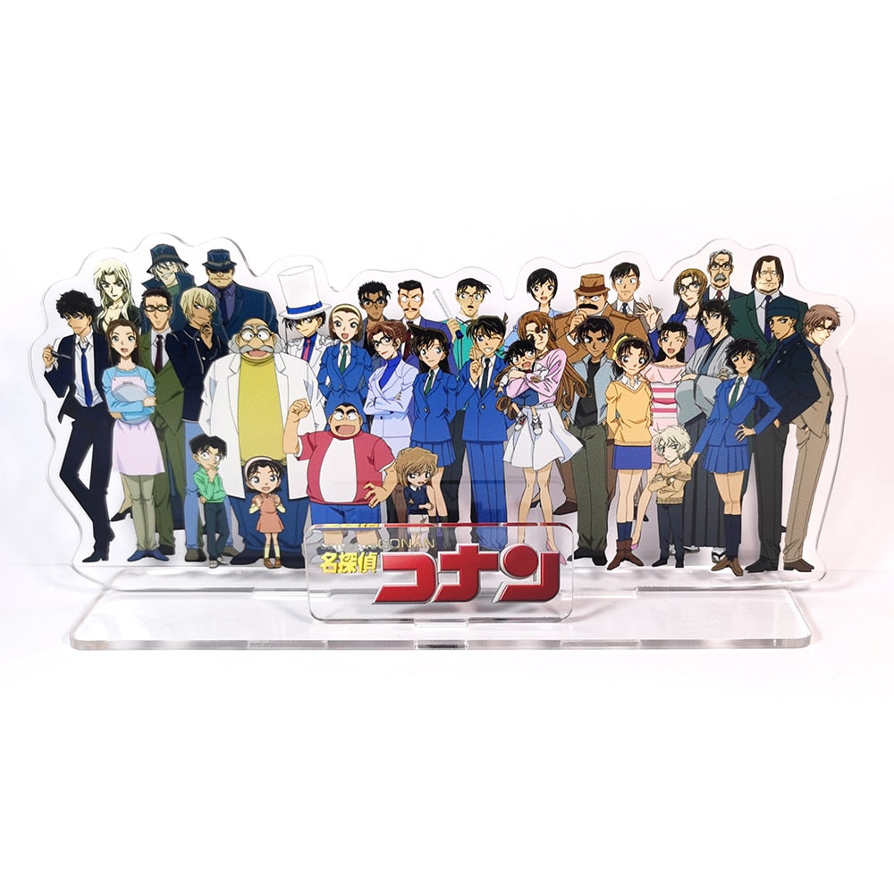 Detective Conan group Shinichi Ran Kogorou Hiroshi Ai Heiji Kiddo acrylic stand figure model plate holder topper anime HM, everything animee