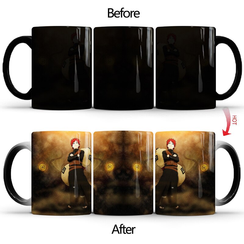 1Pcs New 350ml Anime Naruto Magic Color Changing Mugs Ceramic Coffee Milk Tea Cups Best Gift for Children Friends, everythinganimee