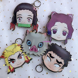 Anime Demon Slayer Cosplay Kimetsu No Yaiba Kamado Nezuko Hashibira Inosuke Coin Wallet Purse Lovely PU Wallet Keychain Gift, everythinganimee