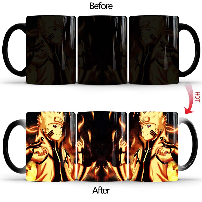 1Pcs New 350ml Anime Naruto Magic Color Changing Mugs Ceramic Coffee Milk Tea Cups Best Gift for Children Friends, everythinganimee