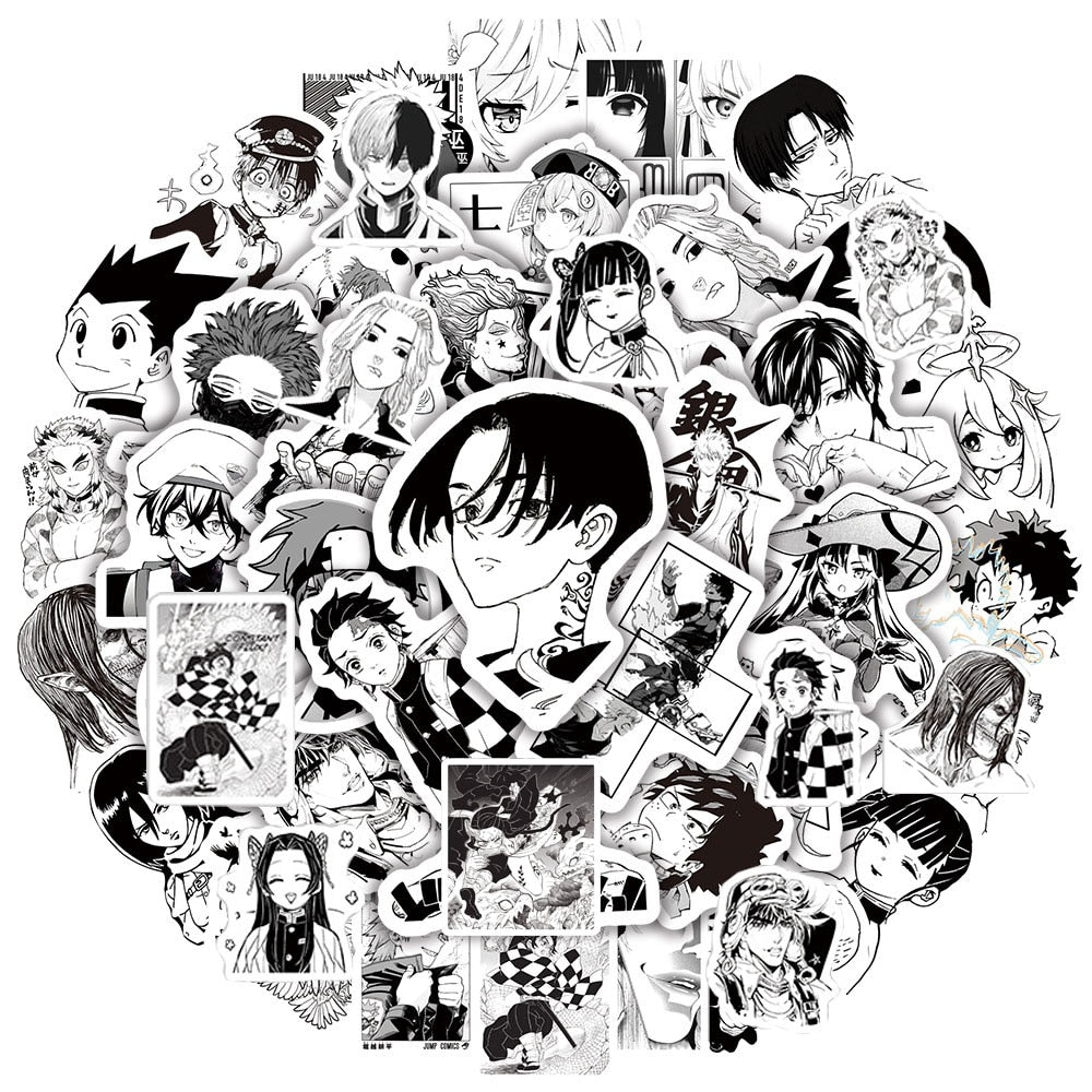 Anime Stickers - Demon Slayer/Jujutsu Kaisen/Attack on Titan