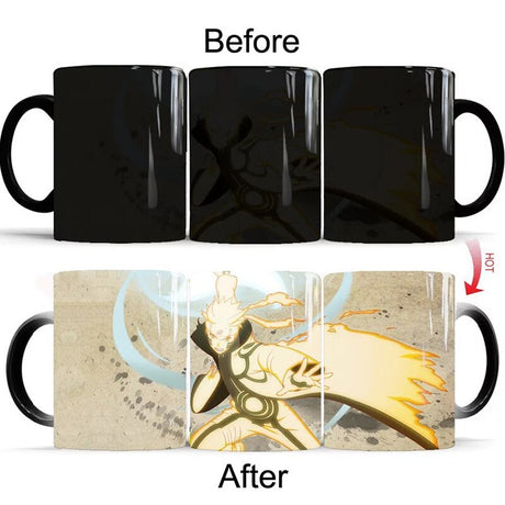 1Pcs New 350ml Anime Naruto Magic Color Changing Mugs Ceramic Coffee Milk Tea Cups Best Gift for Children Friends, everythinganimee