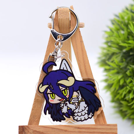 Overlord Keychain Double Sided Acrylic Cartoon Key Chain Pendant Anime Accessories Keyring Hot Sale, everything animee