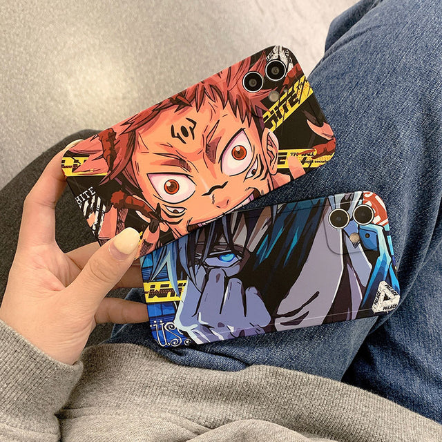 Anime Jujutsu Kaisen Yuji Itadori Fushiguro Megumi Phone Case For IPhone 14 13 12 11 Pro X Xs Max XR Silicone Soft Cover, everything animee