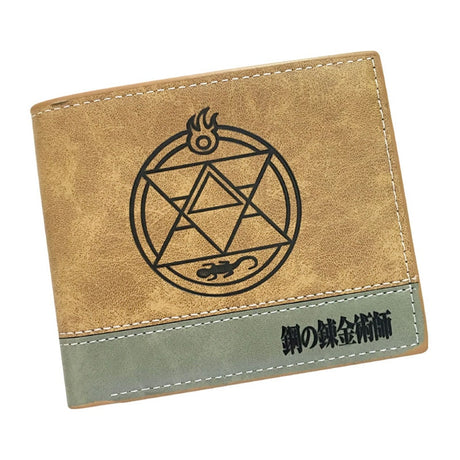 Anime Fullmetal Alchemist Mens Wallet Ouroboros Snake Sign Cartoon PU Purse, everythinganimee