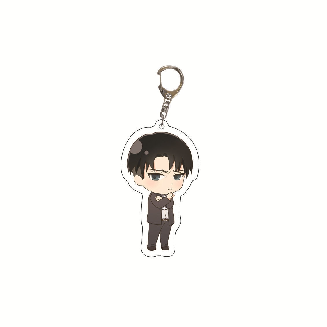 Anime Attack on Titan Q Version Acrylic Keychain Cartoon Printed Anime Figures Pendant Key Chain Cosplay Jewelry Friends Gift