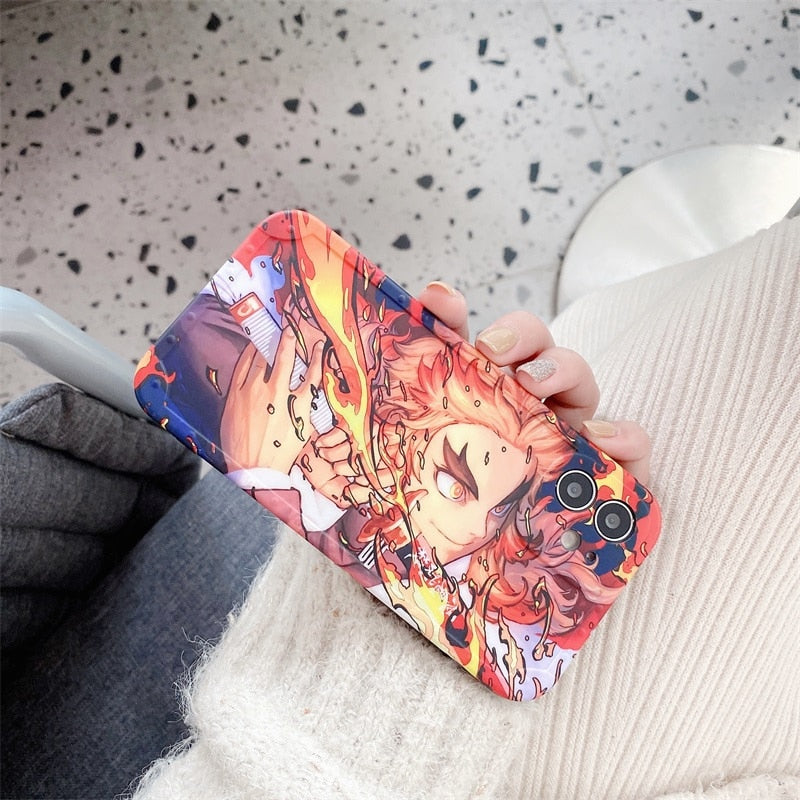 Get the cutest phone protection with our Demon Slayer anime phone case for iPhone 11, 12, 13, Pro, 7, 8 Plus, X, XR, XS Max. Show off your love for the series with this soft TPU cover featuring the iconic characters from Kimetsu No Yaiba. Shop now on our website!