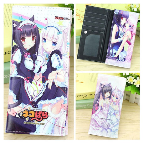 Anime NEKOPARA Synthetic Leather Wallet Long Card Holder Purse for Gift Money Bag, everythinganimee