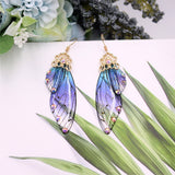 New Demon Slayer Butterfly Wing Earrings Kimetsu no Yaiba Kochou Shinobu Earring Ear Clip Anime Cosplay Props Women Girl Jewelry, everythinganimee