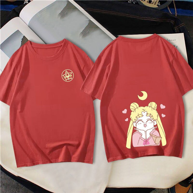 This shirt captures the magic of Usagi Tsukino. If you're looking for more Sailor Moon merch, we have it all! Check out our anime merch now—free shipping!