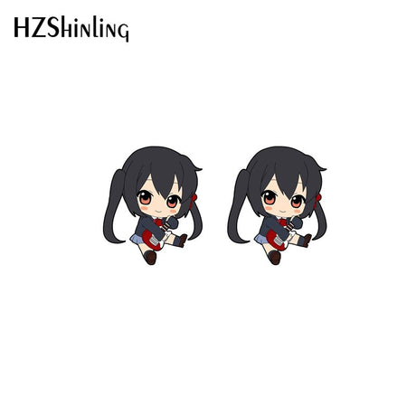 2023 New K-on! Stud Earring Azusa Mugi Acrylic Resin Earrings Epoxy Handmade Jewelry Gifts Girl, everything animee