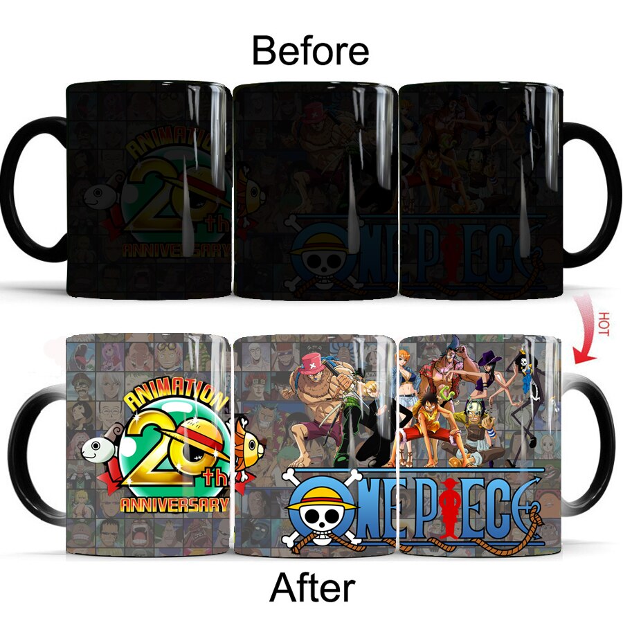 One piece color changing mugs