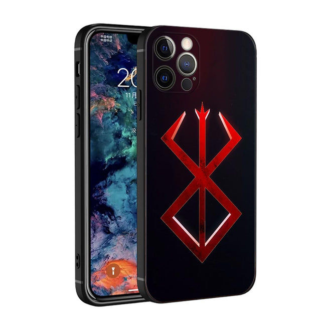 Berserk anime phone cases for iPhone 14, 12, 11, 13 Pro Max, X, Xr, Xs Max, 6, 6s, 7, 8 Plus and 12, 13 Mini. Durable and stylish protection for your phone while showing off your love for the series.