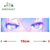 EARLFAMILY Anime Eyes Chibi Slap Car Sticker Senpai Heart Eyes Vinyl Stickers Senpai Please Car Bumper Trunk Decals Classic Peek