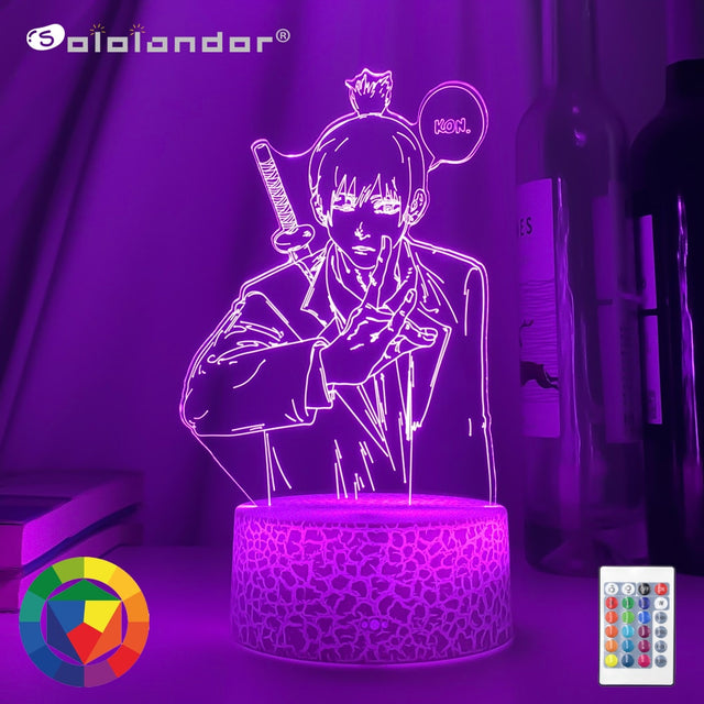 3d Led Night Lamp Anime Chainsaw Man Aki Hayakawa for Bedroom Decor Kids Birthday Gift Manga Chainsaw Man Led Light Bedside