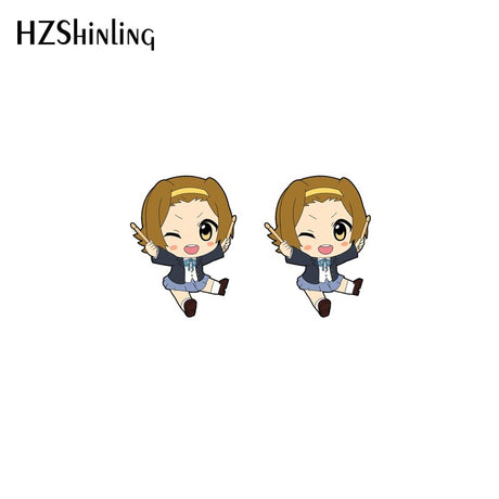 2023 New K-on! Stud Earring Azusa Mugi Acrylic Resin Earrings Epoxy Handmade Jewelry Gifts Girl, everything animee