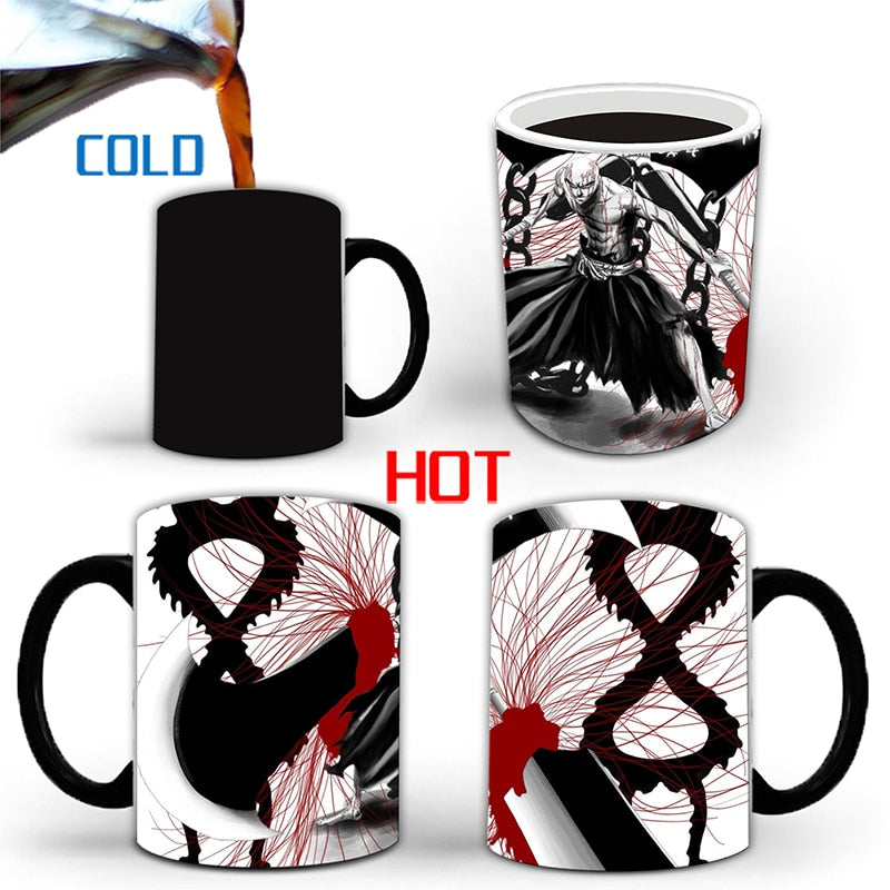 1Pcs New 350ml BLEACH Anime Color Change Mug Milk Coffee Tea Ceramics Cup Best Gift for Children Friends, everythinganimee