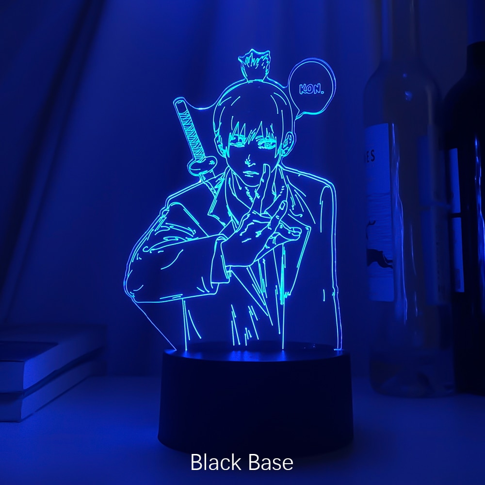 3d Led Night Lamp Anime Chainsaw Man Aki Hayakawa for Bedroom Decor Kids Birthday Gift Manga Chainsaw Man Led Light Bedside