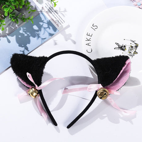 3 Colors Beautiful Masquerade Halloween Cat Ears Cosplay Cat Ear Anime Party Costume Bow Tie Bell Headwear Headband Anime