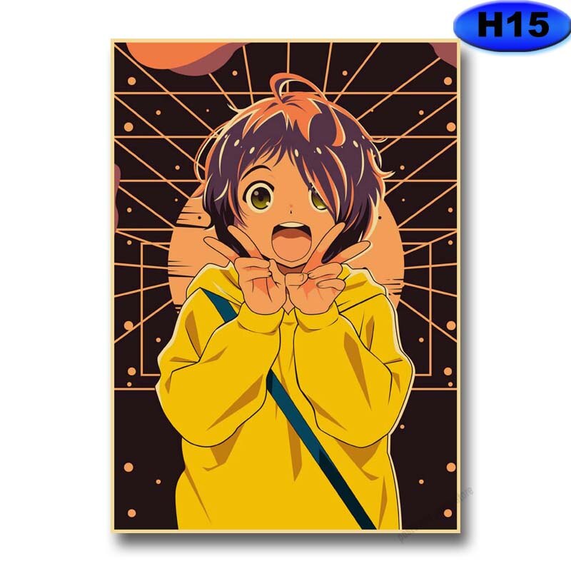 Hot Anime Wonder Egg Priority Posters Home Decor Retro Kraft Paper Poster Wall Sticker Living Room Bar Cafe Decoration Pictures, everythinganimee